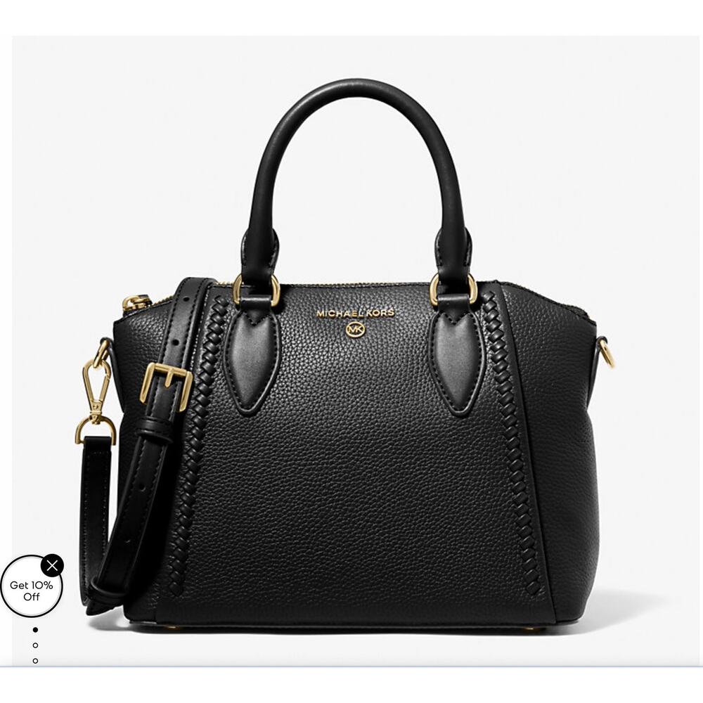 Michael Kors Sienna Medium Pebbled Leather Messenger Bag